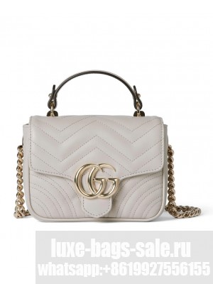 Gucci GG Marmont Mini Top Handle Bag 811238 Cream