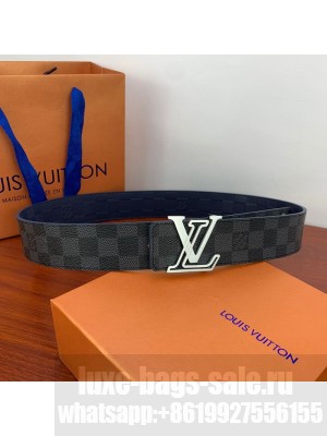 Louis Vuitton Damier Reversible Belt 40mm with Silver LV Buckle 07 Collection
