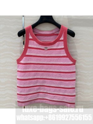 Chanel Striped Vest Pink 2025