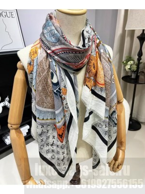 Louis Vuitton Women's Malles Merveilleuses Scarf White