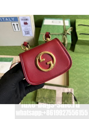 Gucci mini Blondie card case wallet 698635 Burgundy