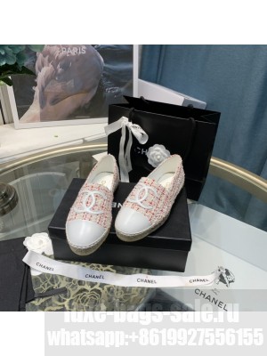 Chanel Tweed Espadrilles Pink 2021 Collection