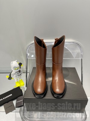 Jil Sander Calfskin Chelsea boots brown