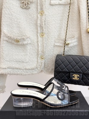 Chanel CC PVC Slide Mule Black 2025