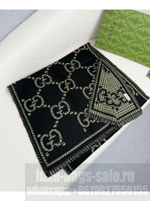 Gucci GG Jacquard Wool Scarf