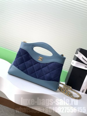 Chanel SUEDE mini 31 bag AP3656 blue