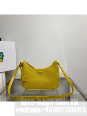 Prada Small Saffiano leather shoulder bag 1BD330 yellow
