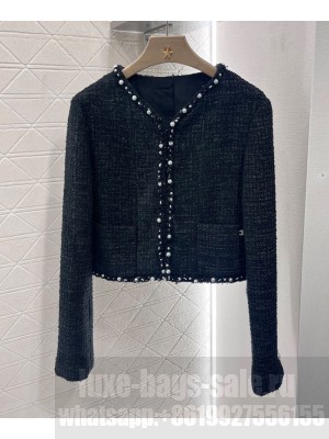 Chanel Women's Tweed Jacket Black
