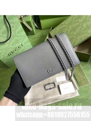 Gucci GG Marmont chain wallet 497985 GRAY