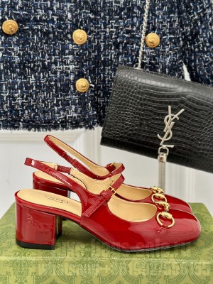 Gucci Horsebit 5cm Red patent leather 801893 Pump 2024