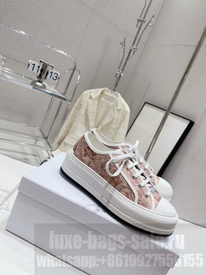 Dior Walk'n'Dior Low-top Platform Embroidered Cotton Sneakers 2023 04