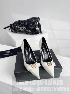 Versace Women's Gianni Ribbon Pumps White