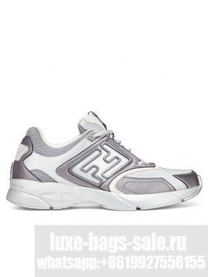 Fendi Unisex Faster Trainers 7E1555 Silver Gray