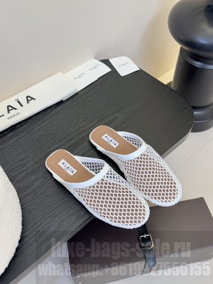 Alaïa MULE IN FISHNET WHITE
