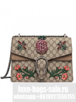 Gucci Dionysus Embroidered Shoulder Bag 403348 Coffee