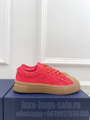DIOR AND STONE ISLAND B33 Unisex Sneaker Red Dyed cotton with Dior Oblique motif 