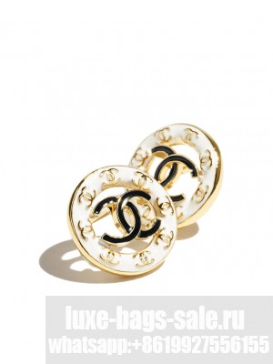 Chanel Women's Stud Earrings ABC98 White