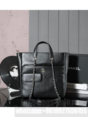 Chanel Sheepskin Tote Bag AS8327 black
