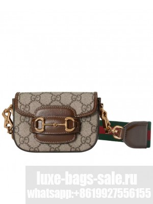 Gucci Horsebit 1955 Strap Wallet 699760 Dark Coffee