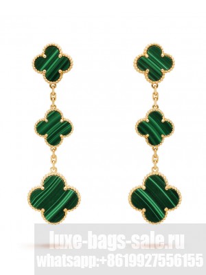 Van Cleef & Arpels Magic Alhambra Earrings Green