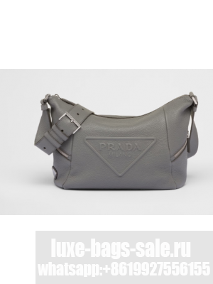 Prada Leather bag with shoulder strap 2VH165 gray