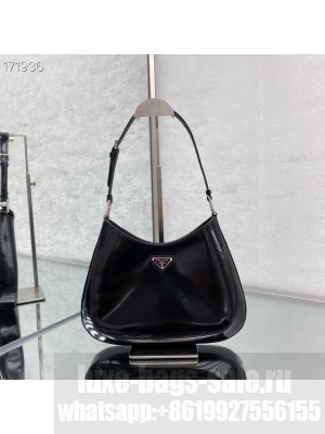 Prada Hobo Bag 30cm 6100 Calfskin Leather Cruise 2021 Collection, Black
