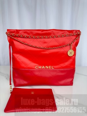 CHANEL 22 MINI HANDBAG AS3260 Dark Orange & Red