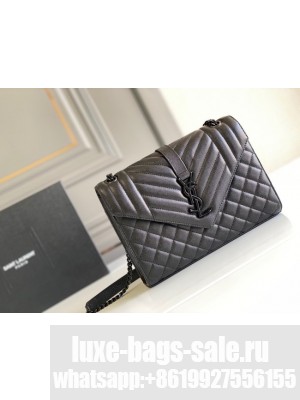 Yves Saint Laurent Calfskin Leather 487206 black