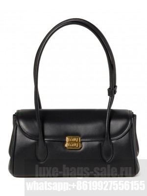 Miumiu Leather Shoulder Bag Black