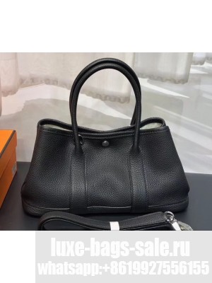 Hermes Mini Garden Party Bag in original togo leather Black