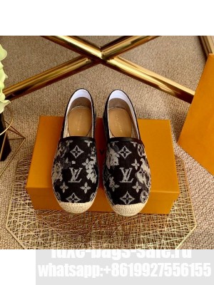 Louis Vuitton Bidart Espadrilles in Black Monogram Tapestry Denim 2021 (For Women and Men) Collection
