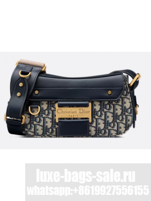 Dior Small Streetchic Bag Blue Dior Oblique Jacquard and mooth Calfskin M3913CDKV