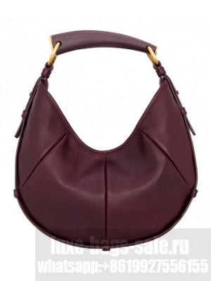 Saint Laurent MOMBASA Small Leather Handbag Mauve