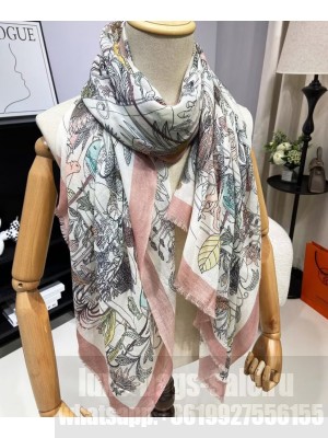 Hermes Women's Precious Paradise Scarf Pink