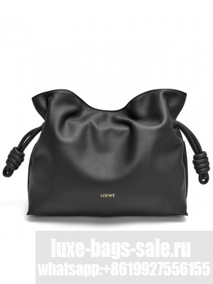 Loewe Flamenco Clutch In Nappa Calfskin Black