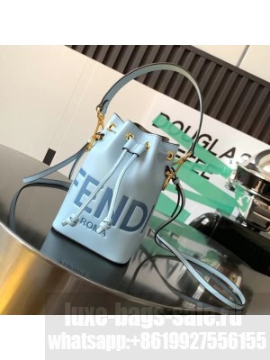 FENDI Mon Tresor leather mini-bag 8BS010AC blue