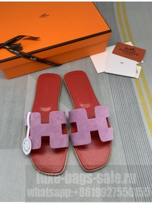 Hermes Oran Suede Flat Slide Sandals 134 2022 Collection