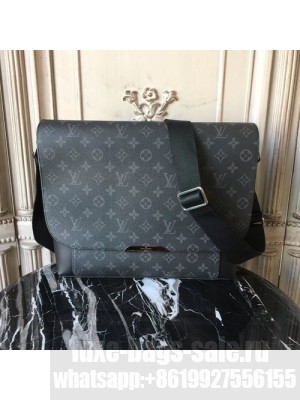 Louis Vuitton Messenger MM Explorer 39cm Bag Monogram Eclipse Canvas Fall/Winter 2017 Collection M40539, Black