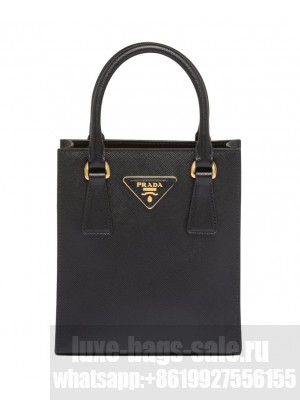 Prada Saffiano Leather Handbag 1BA358 Black