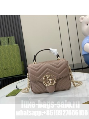 GUCCI GG MARMONT MINI TOP HANDLE BAG 811238 DARK PINK