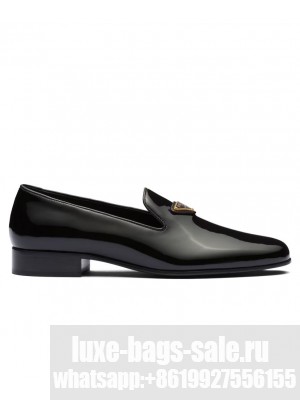 Prada Women's Patent Leather Loafers 1S365N Black