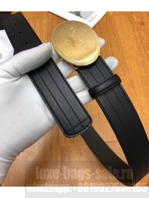Prada Width 3.5cm Leather Belt P01