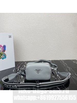 Prada Leather shoulder bag 1BH192 light blue