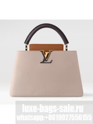 Louis Vuitton Capucines MM M12956 Galet& Tan & Chocolate