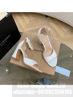 Gianvito Rossi soft glass and patent leather with sculptural heel 8.5CM White 2021 Collection