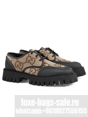 Gucci Women's Maxi Gg Lace-Up Shoe 751708 Black