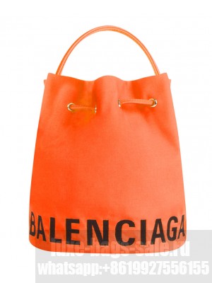 Balenciaga Wheel XS Drawstring Bucket Orange