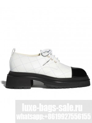 Chanel Women's Lace-Up Shoes G45075 White