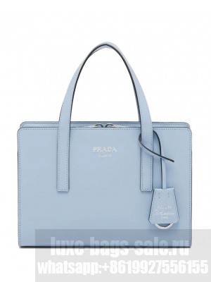 Prada Re-Edition 1995 Brushed-Leather Mini Handbag Light Blue