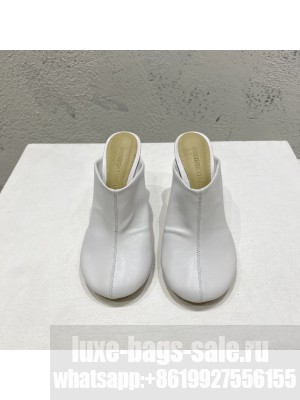 BOTTEGA VENETA Lambskin High Heel Mules 9.5cm White 2022 Collection